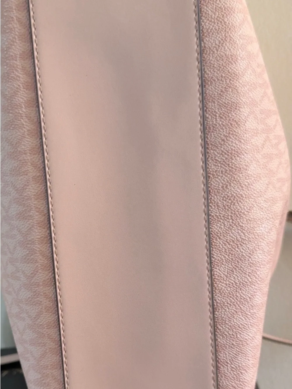 Michael Kors Pink and White MK Signature Chain Tote - Picture 4 of 7